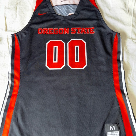 Nike DRI-FIT Oregon State University Basketball Jersey - Black and Orange (B2j) - Picture 1 of 5